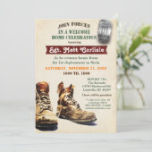 Militair welkom Home Celebration uitnodiging (Staand voorkant)