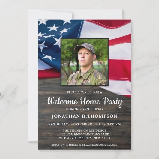 Militair Welkomstland Verenigde Staten Patriottisc Kaart (Voorkant)