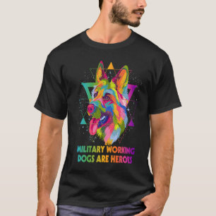 Militair werkende honden zijn helden Duitse herder T-shirt