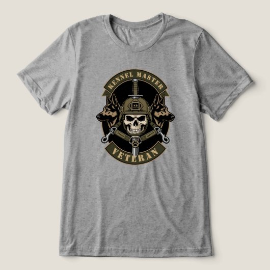 Militair Werkhond Programma Tri-Blend Shirt (Design voorkant)