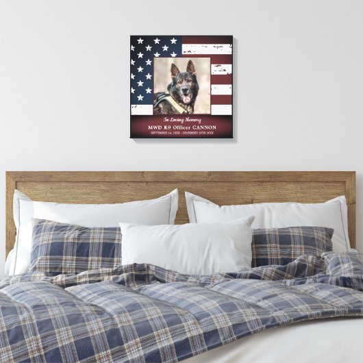 Militair werkplein ter nagedachtenis van het geheu canvas afdruk (Insitu (Slaapkamer))