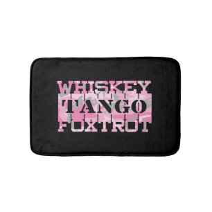 Militair Whiskey Tango Foxtrot Roze Camo Badmat