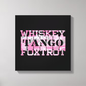 Militair Whiskey Tango Foxtrot Roze Camo Canvas Afdruk (Voorkant)