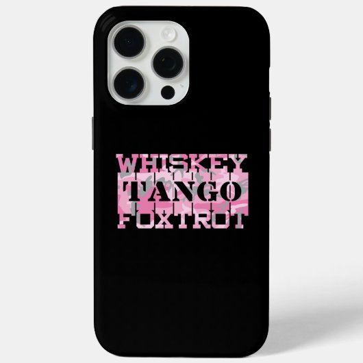 Militair Whiskey Tango Foxtrot Roze Camo Case-Mate iPhone Case (Achterkant)