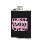 Militair Whiskey Tango Foxtrot Roze Camo Heupfles (Links)