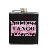 Militair Whiskey Tango Foxtrot Roze Camo Heupfles (Voorkant)