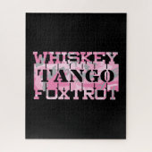 Militair Whiskey Tango Foxtrot Roze Camo Legpuzzel (Verticaal)