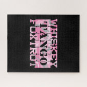 Militair Whiskey Tango Foxtrot Roze Camo Legpuzzel (Horizontaal)
