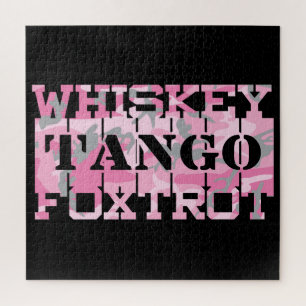 Militair Whiskey Tango Foxtrot Roze Camo Legpuzzel