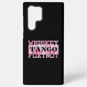 Militair Whiskey Tango Foxtrot Roze Camo Samsung Galaxy Hoesje