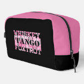Militair Whiskey Tango Foxtrot Roze Camo Toilettasje (Rechterhoek)