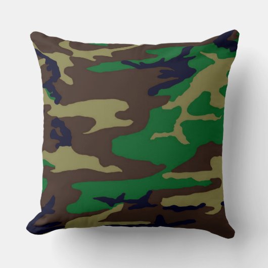 Militair Woodland Camo Pillow Kussen (Voorkant)