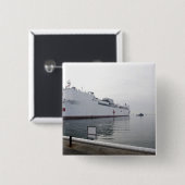 Militair zeescheepvaartziekenhuis vierkante button 5,1 cm (Voorkant /achterkant)