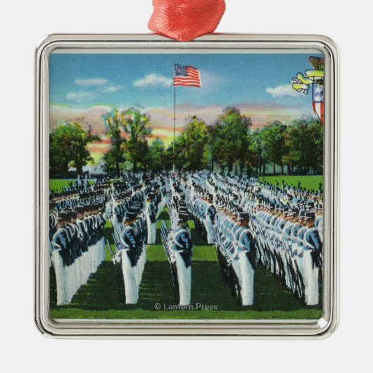 Militaire Academie Dress Parade Metalen Ornament (Voorkant)