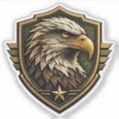 Militaire Adelaar Crest Embleem Sticker (Voorkant)