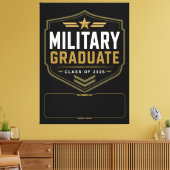Militaire Afgestudeerde 2026 Canvas met eigen naam Afdruk (Insitu (Woonkamer))