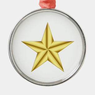 Militaire algemene Gold Star Metalen Ornament