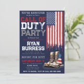 Militaire Amerikaanse vlag BLAUWE Plaatsing Afsche Kaart (Staand voorkant)