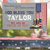 Militaire Amerikaanse vlag GRIJS Gaande Weg Afsche Spandoek