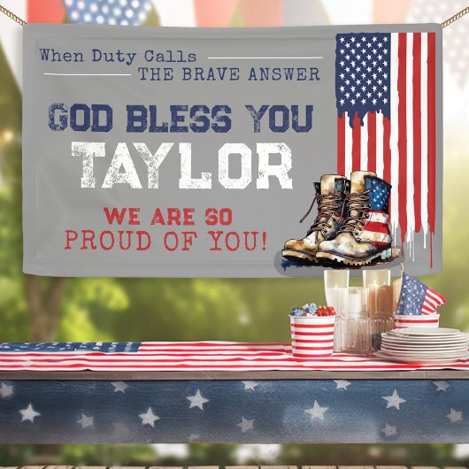 Militaire Amerikaanse vlag GRIJS Gaande Weg Afsche Spandoek