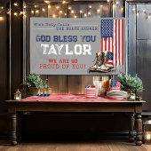 Militaire Amerikaanse vlag GRIJS Gaande Weg Afsche Spandoek