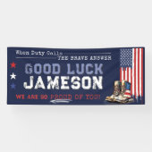 Militaire Amerikaanse vlag laarzen 2.5x6 'Going Aw Spandoek (Horizontaal)