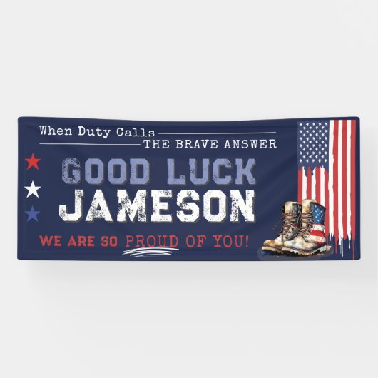 Militaire Amerikaanse vlag laarzen 2.5x6 'Going Aw Spandoek (Horizontaal)