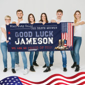 Militaire Amerikaanse vlag laarzen 2.5x6 'Going Aw Spandoek