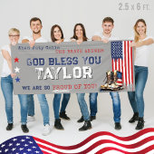 Militaire Amerikaanse vlag laarzen 2.5x6 GRIJS gaa Spandoek