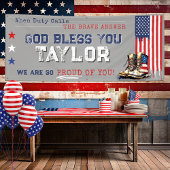 Militaire Amerikaanse vlag laarzen 2.5x6 GRIJS gaa Spandoek