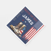 Militaire Amerikaanse vlag laarzen BLUE Going Away Servet (Hoek)