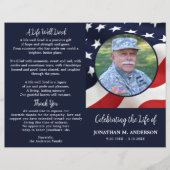 Militaire Amerikaanse vlag veteraan budget begrafe (Voorkant)