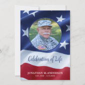 Militaire Amerikaanse vlag viering leven veteraan  Kaart (Voorkant)