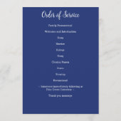 Militaire Amerikaanse vlag viering van het leven b Programmakaart (Achterkant)