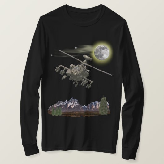 militaire apache helikopter T-Shirt (Design voorkant)