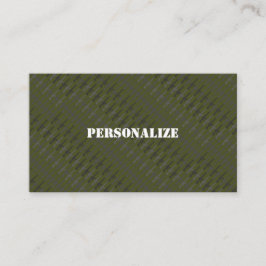 Militaire Armed Forces Recruiter GI Army Green B/W Visitekaartje