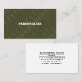 Militaire Armed Forces Recruiter Leger Groen B/W Visitekaartje (Voorkant / Achterkant)