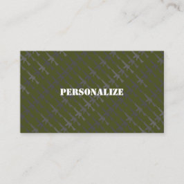 Militaire Armed Forces Recruiter Leger Groen B/W Visitekaartje