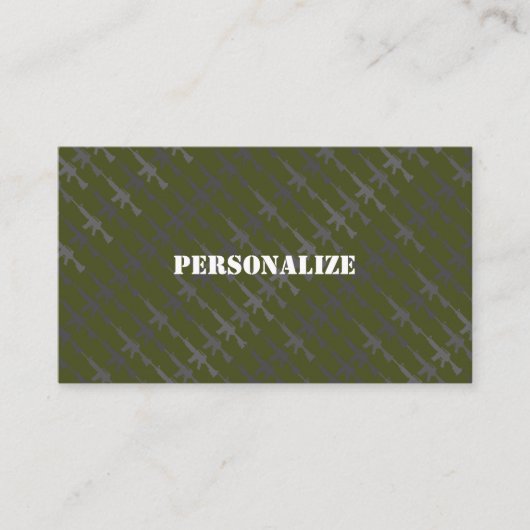 Militaire Armed Forces Recruiter Leger Groen B/W Visitekaartje (Voorkant)