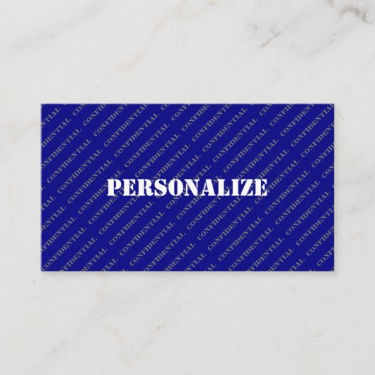 Militaire Armed Forces Recruiter Stijl Blauwe Ocea Visitekaartje (Voorkant)