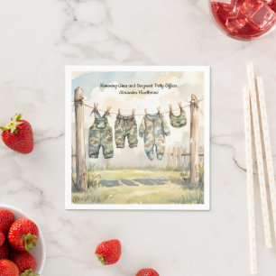 Militaire Baby Shower  Servet