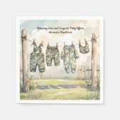 Militaire Baby Shower  Servet (Voorkant)