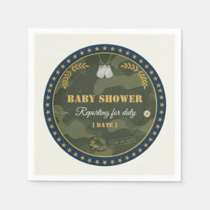 Militaire Baby Shower Servet Meldt Zich Aan voor D