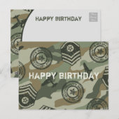 Militaire badges briefkaart (Voorkant / Achterkant)