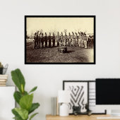 Militaire Band van het Veteranreservaat 1865 Poster (Thuiskantoor)