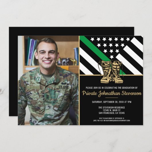 Militaire Basisopleiding Afstuderen Patriottische  Kaart (Voorkant / Achterkant)