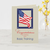 Militaire basisopleiding Gefeliciteerd vlag, ster Kaart (Gele Bloem)