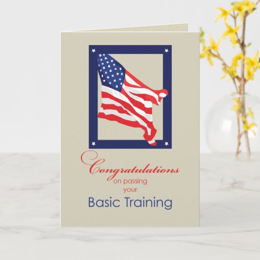 Militaire basisopleiding Gefeliciteerd vlag, ster Kaart (Gele Bloem)