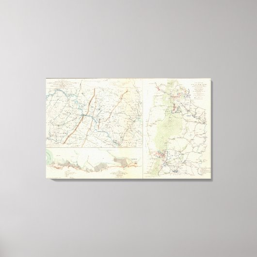 Militaire bedden van Was, Penn, Annapolis, NE Va Canvas Afdruk (Voorkant)