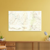 Militaire bedden van Was, Penn, Annapolis, NE Va Canvas Afdruk (Insitu (Woonkamer))